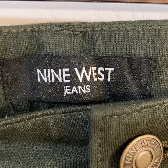 NEW Nine West Green Skinny Pants 10 - Picture 2 of 13